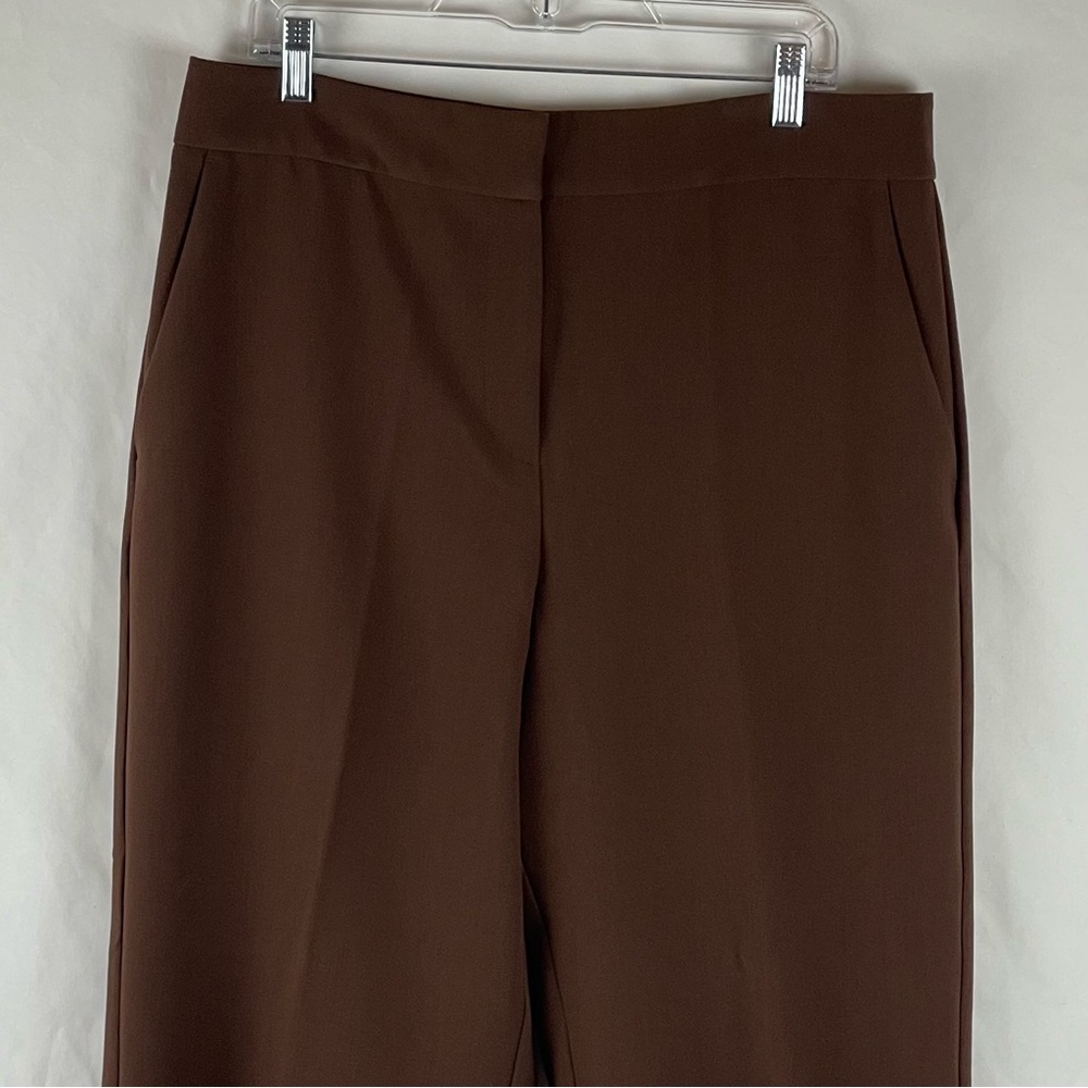 Ann Taylor Brown Straight Leg Dress Pants NWOT Size 14 - Picture 3 of 12